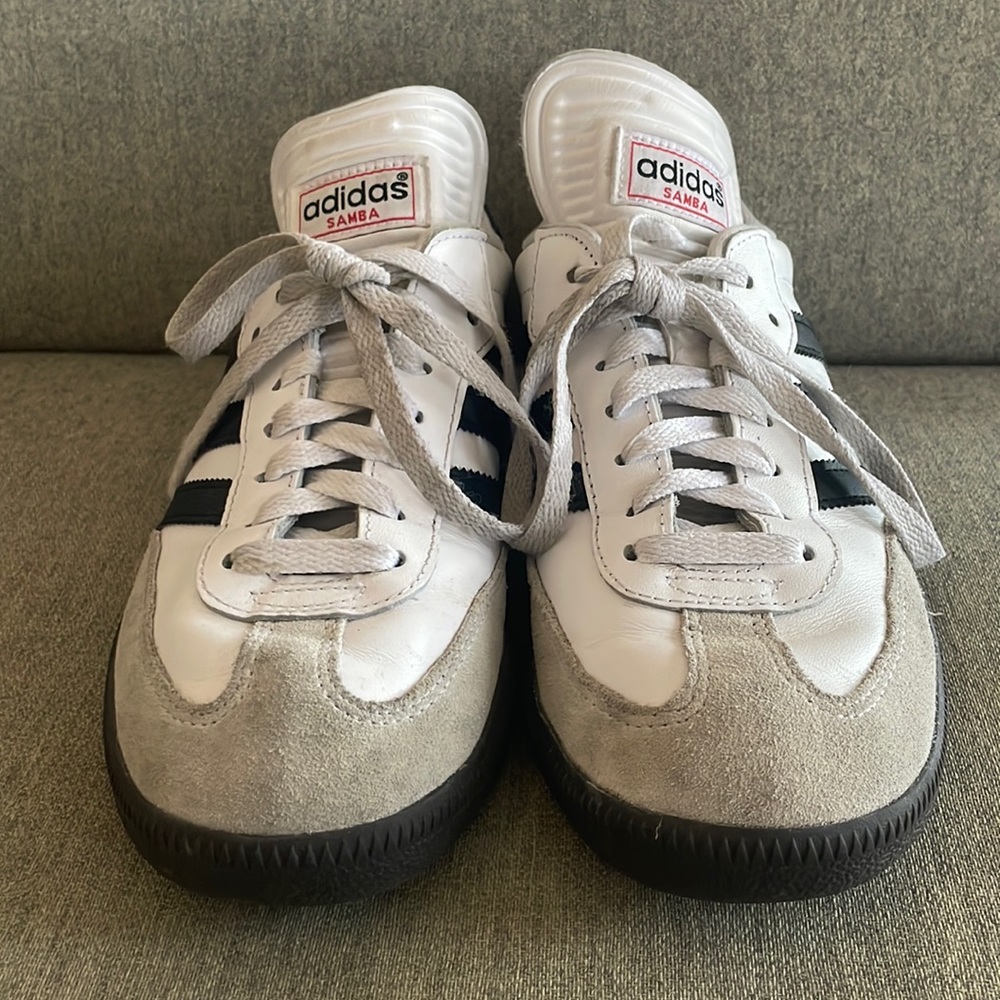 Adidas Sambas. Men’s 7, women’s 8.
